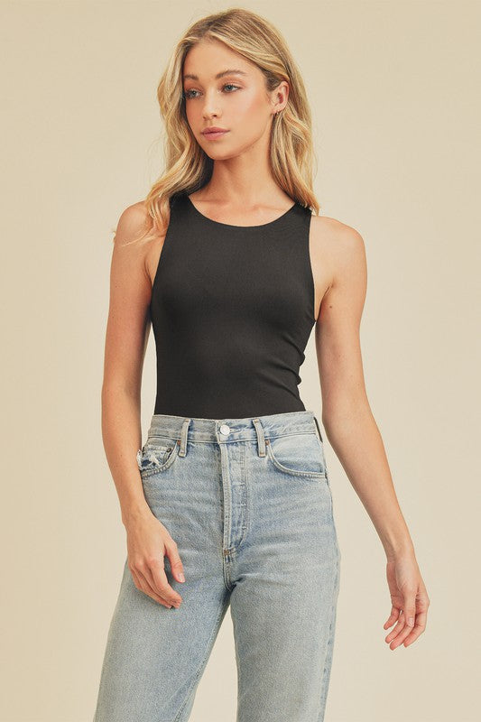 Black Halter Neck Bodysuit