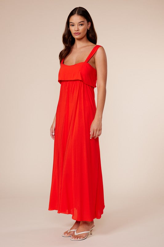 Red Verona Maxi Dress with Heels